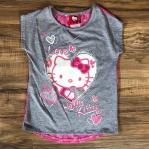 Sanrio Hello Kitty Gray Pink T-Shirt 4T